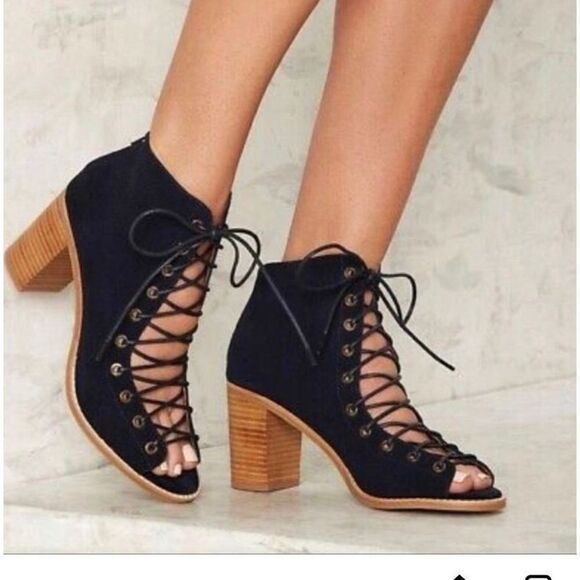 Jeffrey Campbell Cora navy suede bootie - Picture 1 of 9